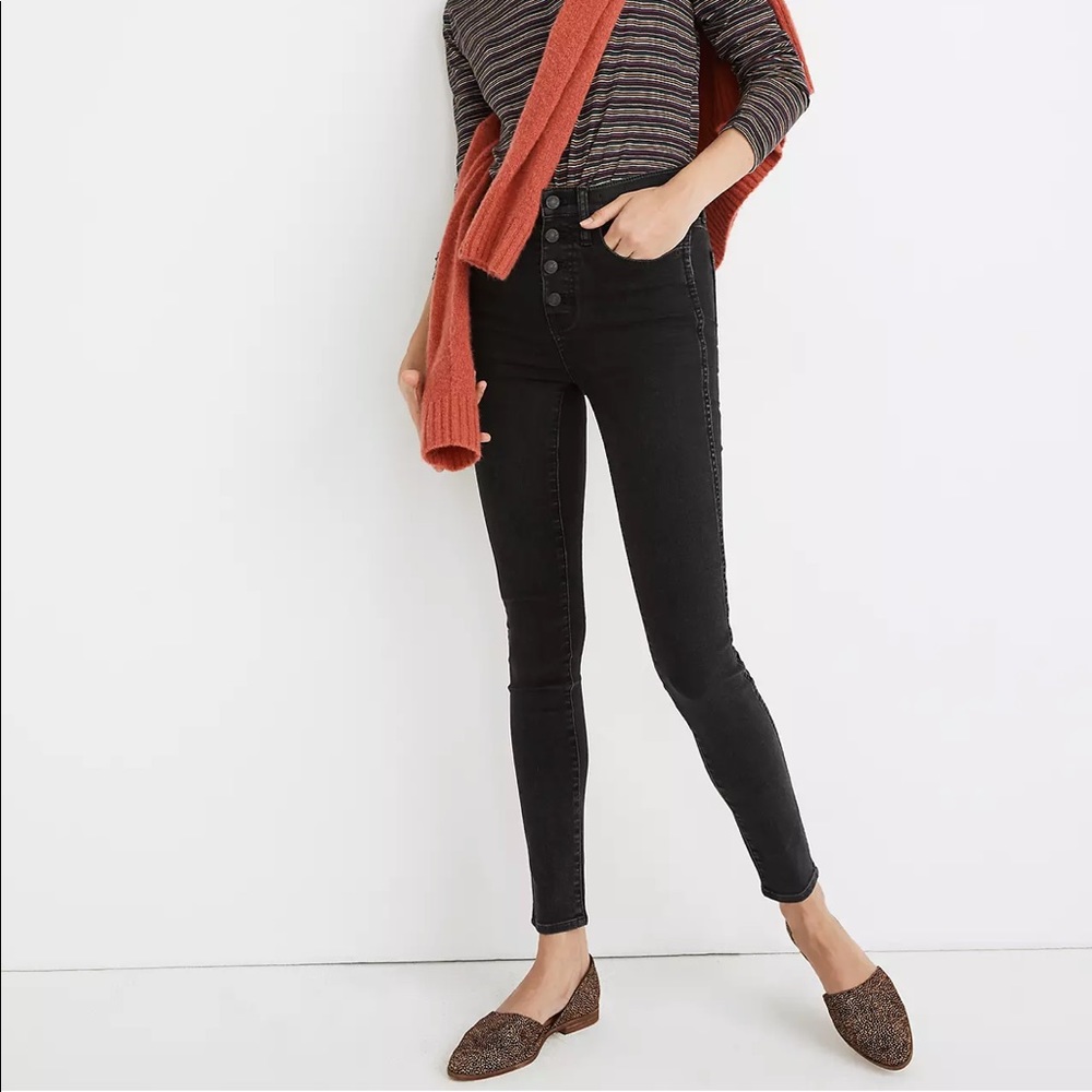 Madewell 10" High-Rise Skinny Jeans in Robert Wash: Button-Front Edition size 30